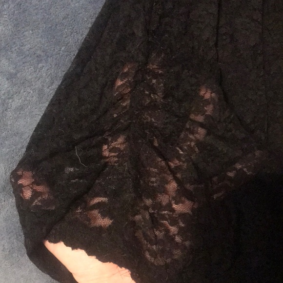 Woman’s Lace Black Mini Dress - Picture 2 of 4